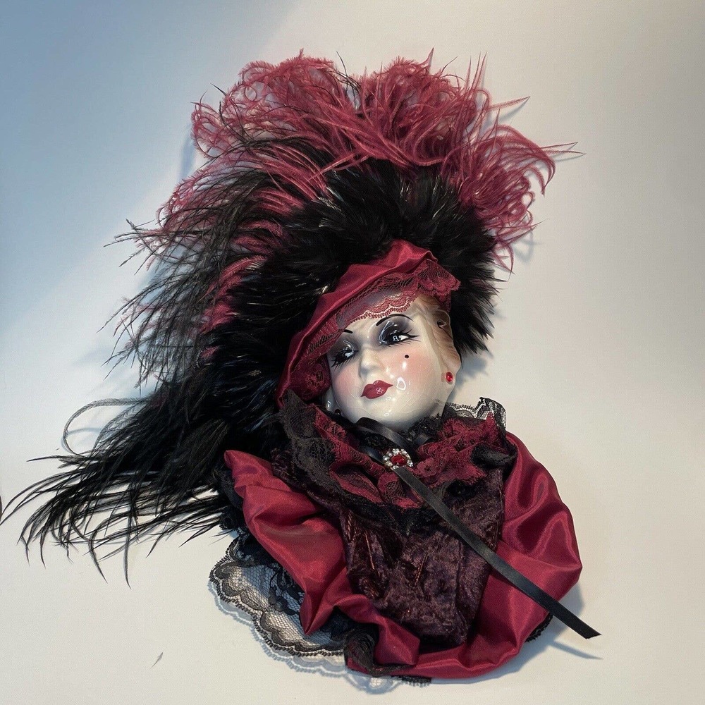 Unique Creations Lady Face Mask Limited Edition Wall Hanging Decor Signed